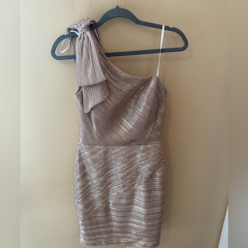 AQUA FORMAL Cocktail Dress Sleeveless Short Body Con  Bow sleeve  4 - Picture 3 of 8